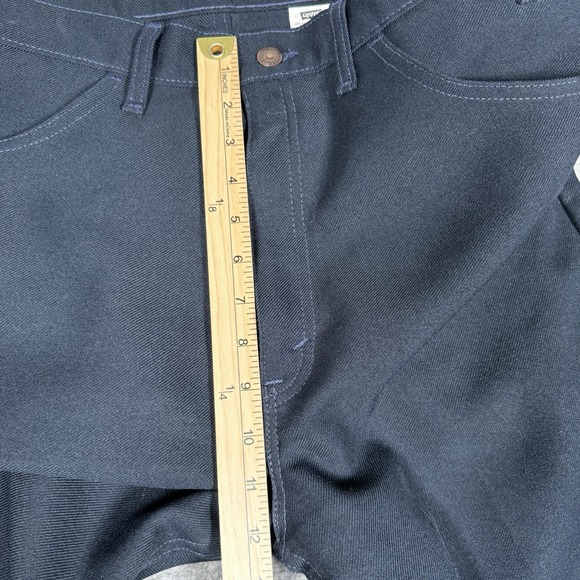 Vintage 90s Levi's Dress Pants Men's 38x34 (36x34) Navy Blue Straight Leg - Picture 7 of 9